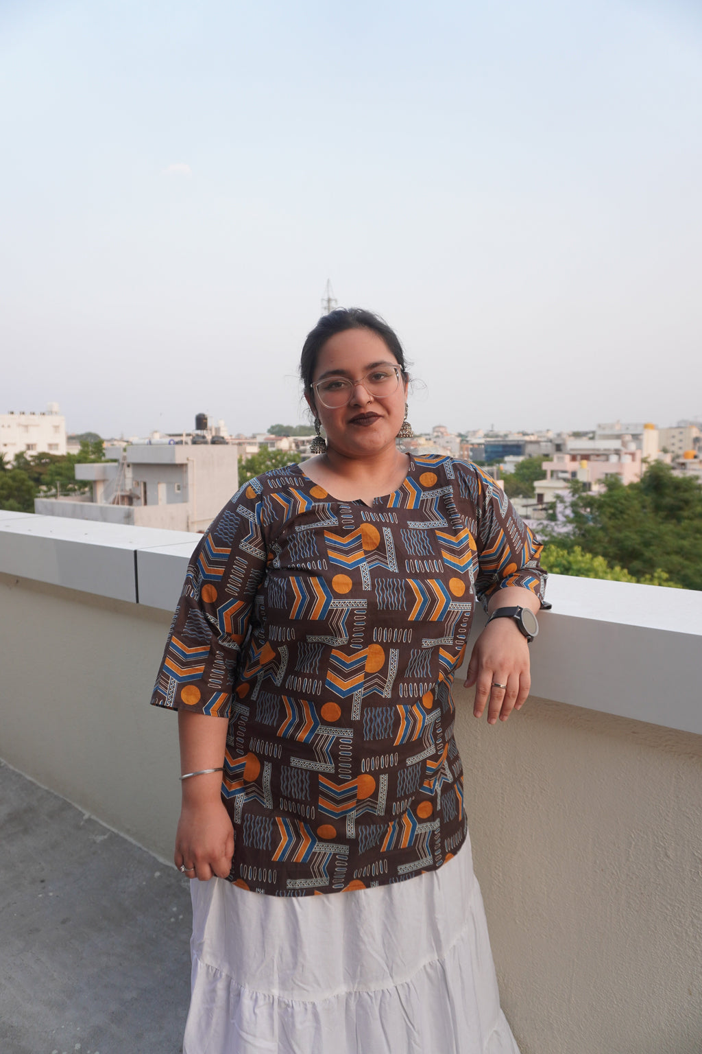Mitti Mosaic Short Kurti front view