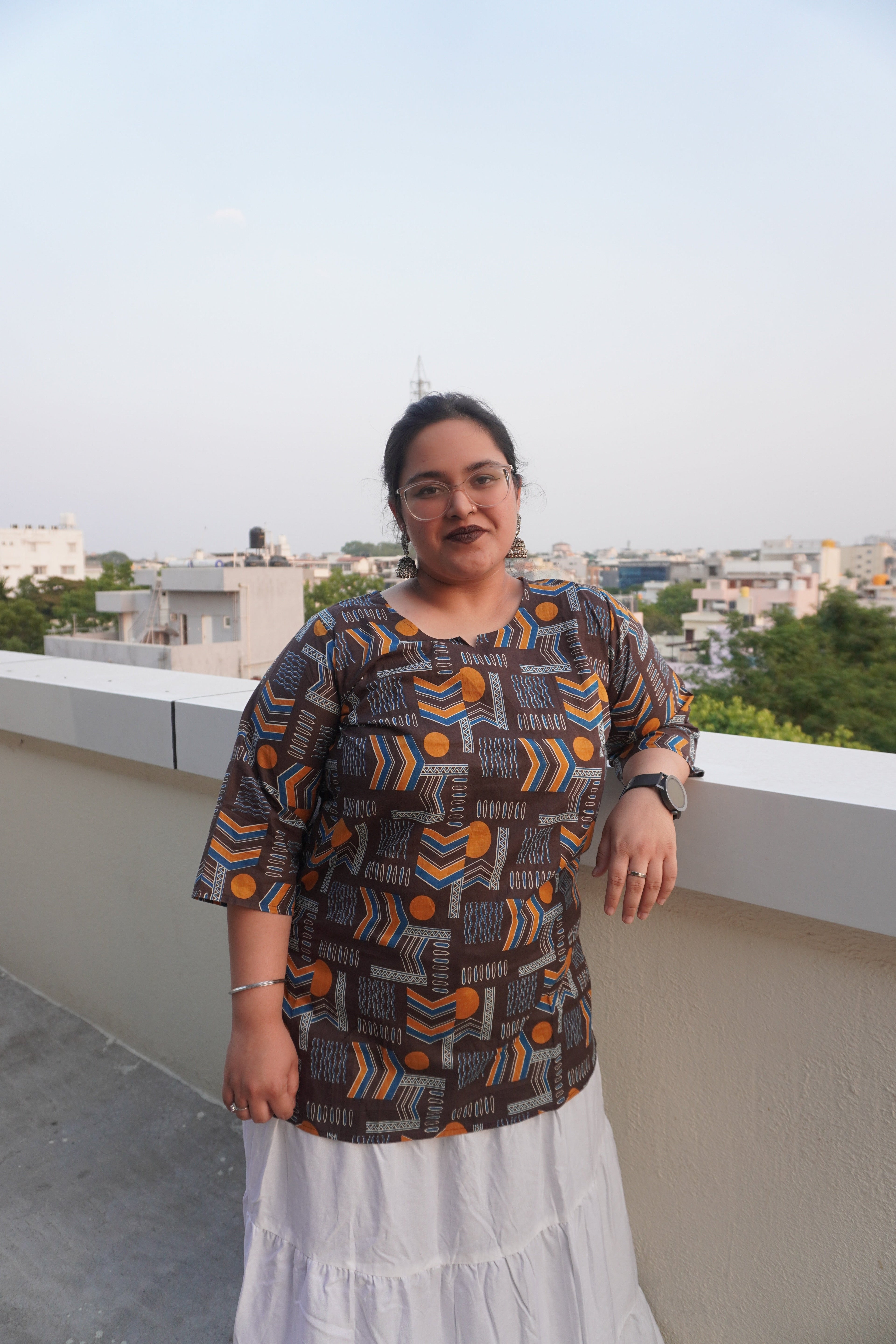 Mitti Mosaic Short Kurti front view