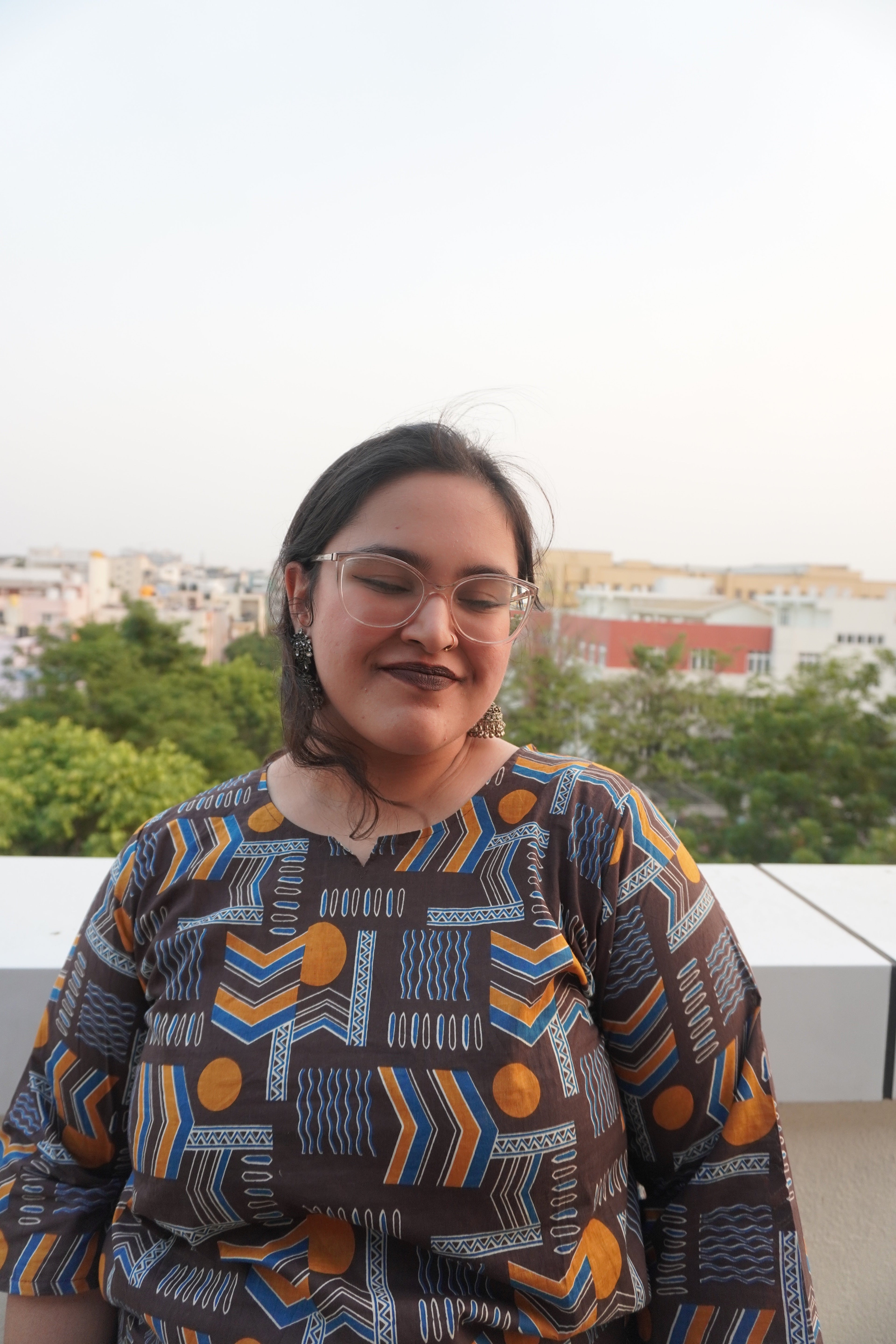 Mitti Mosaic Short Kurti neckline detail