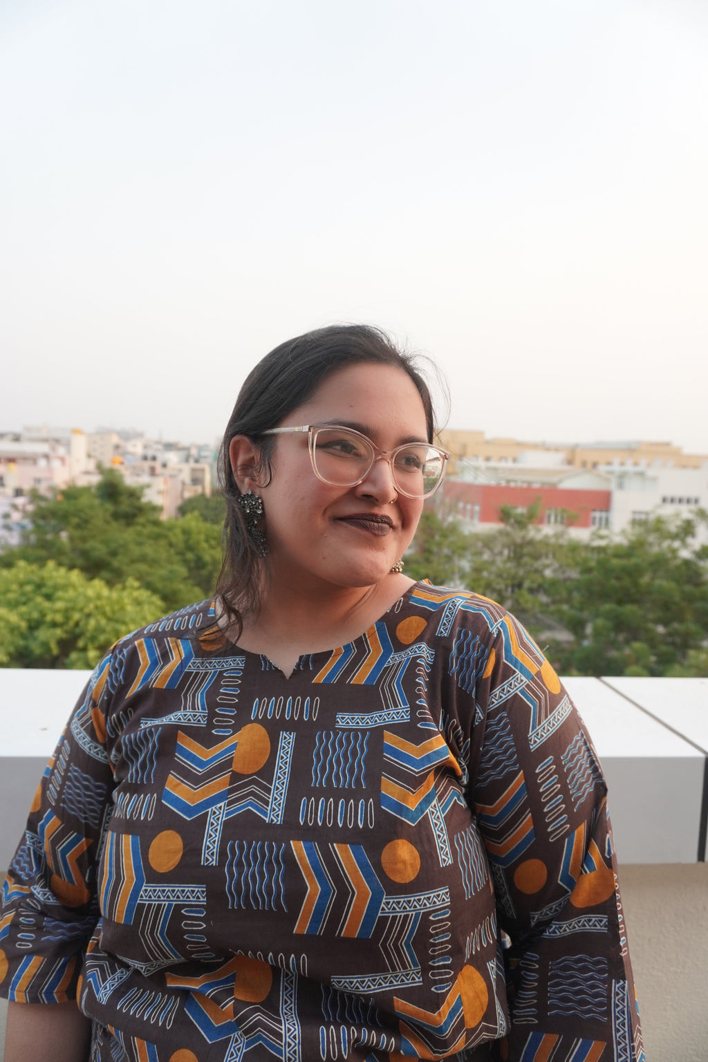 Mitti Mosaic Short Kurti portrait detail