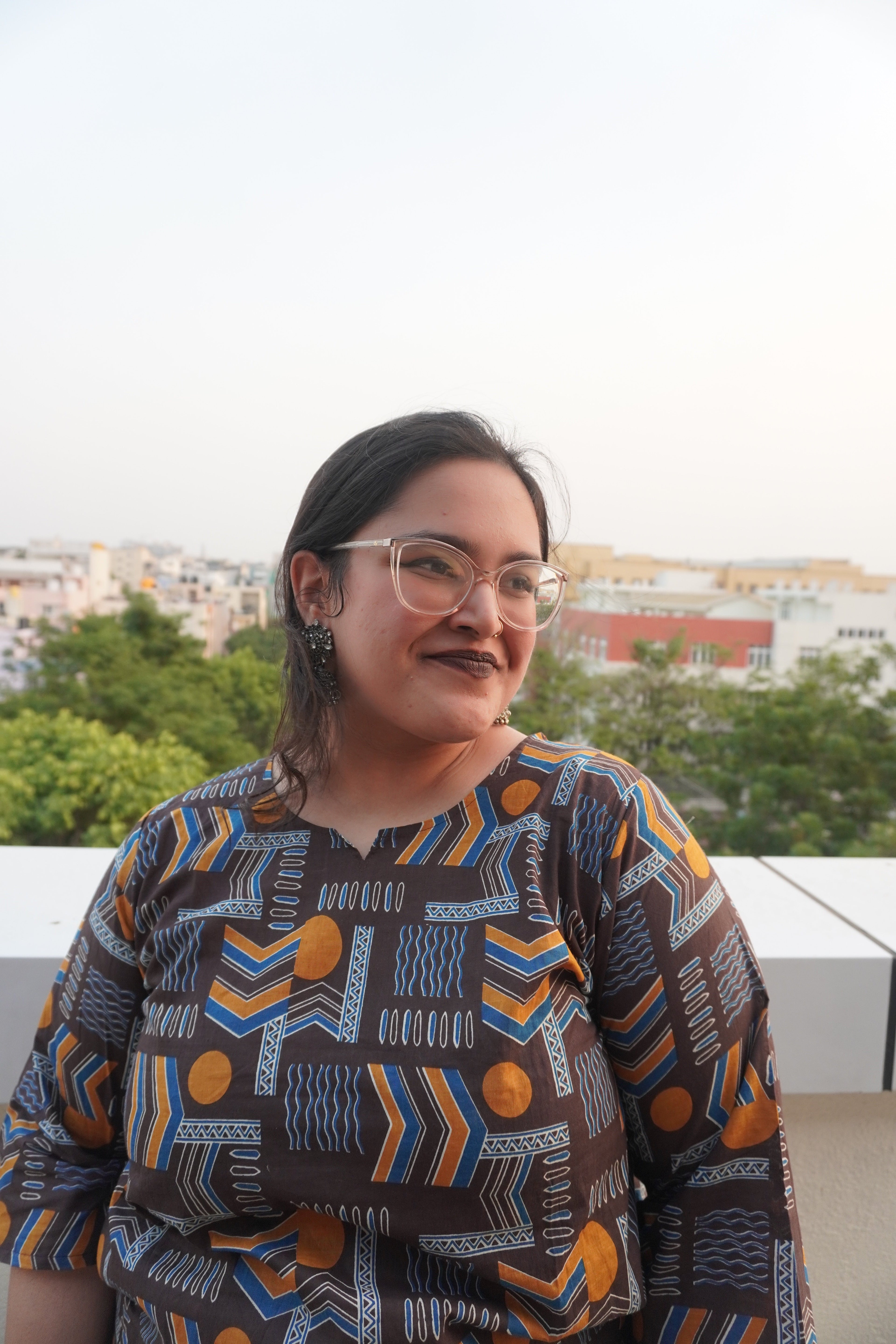 Mitti Mosaic Short Kurti portrait detail
