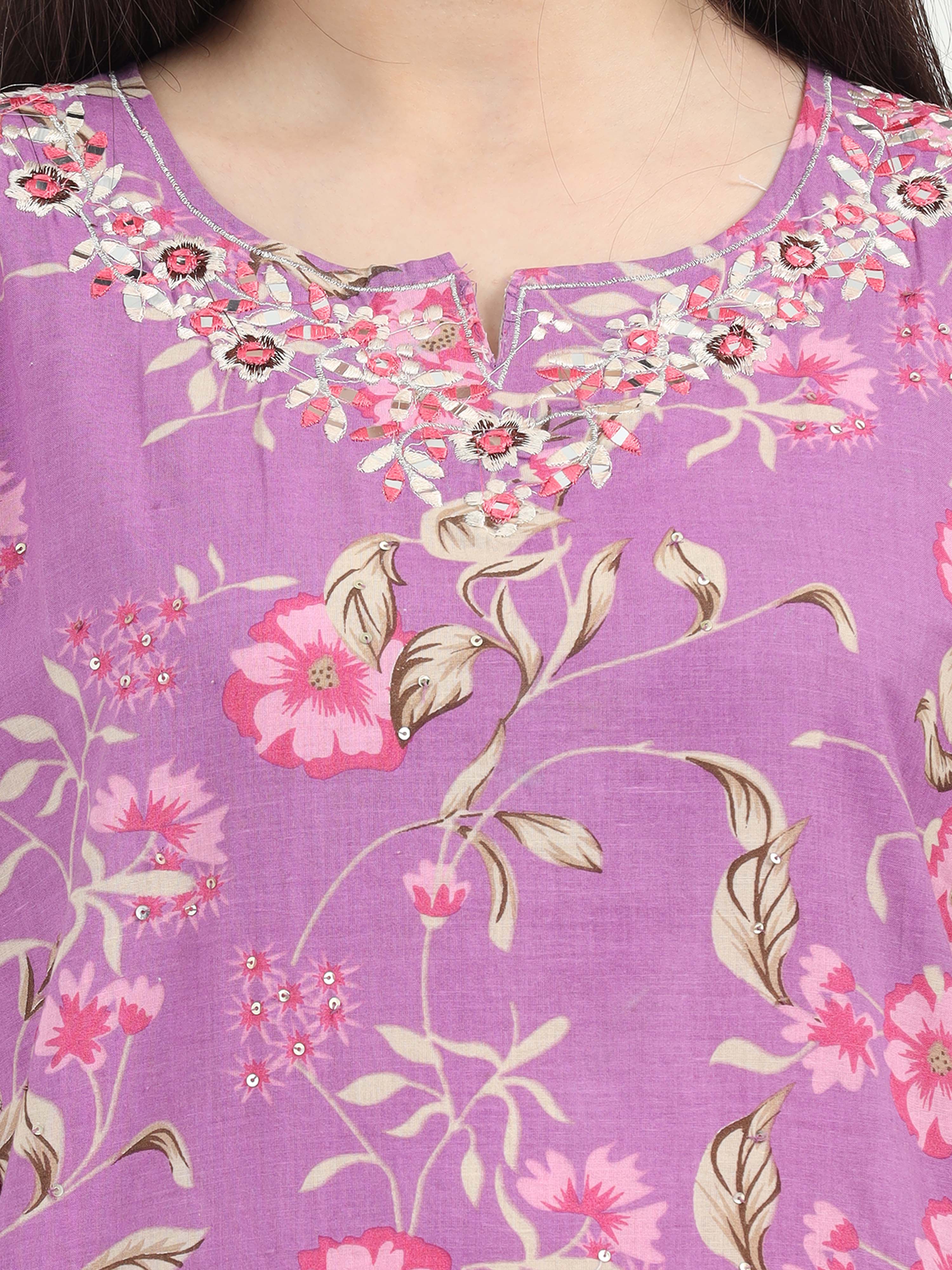 Lavender Leela Kurta Set