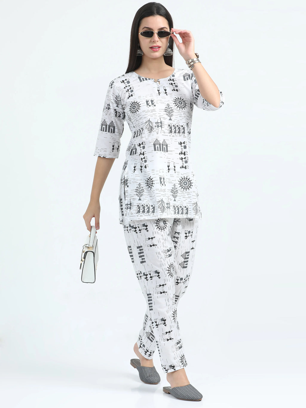 Kali Katha Short Kurti Co-ord Set