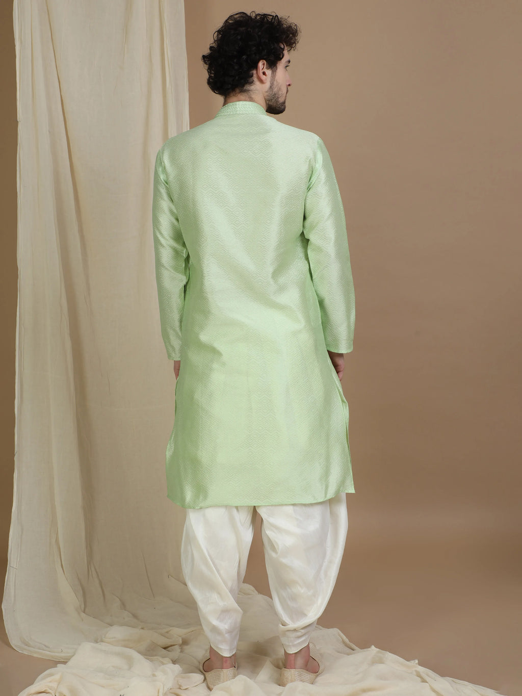 Pastel Green Silk Blend Kurta